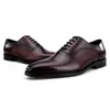 Zapatos de vestir Calidad Negro / Marrón Tan Oxfords Boda Para Hombre Novio Cuero Genuino Negocios Masculino Social