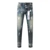 Jeans dipinti di marca americana High Street viola 90421