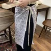 Scarves 2024 French Idyllic Stacked Fart Curtain For Women Spring And Summer Travel Ins Versatile Retro Butt-covering Floral Skirt