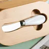 Contenitore per burro da cucina Piatto in ceramica con coltello Contenitore per alimenti per formaggio Vassoio sigillante Piatto in legno A