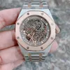 Men's Watch Hollow Watch 41mm Automatic Mechanical Watch Strap Stainless Steel Waterproof EE