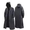 imperméable LG Black Raincoat Hommes Manteau de pluie à capuche Trench Jacket Randonnée en plein air Tour Rainwear Adultes J6Lz #