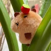 Porte-clés Kawaii peluche poupée ornements cadeau d'anniversaire 2024 tendance Capybara peluche porte-clés mignon sac pendentif créatif pelucheux animaux porte-clés