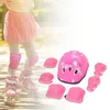 7 stks/set PVC Rolschaatsen Beschermende Kleding Kinderen Helm Volledige Set Knie Bescherming Katrol Sport Anti Vallen Balans 240315