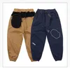 Spring Kids letter monkey printed trouser boys belt sports pants 2024 fashion children elastic ribs ankler casual trousers Z7363