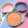 Bakvormen Siliconen Chiffon Cakevorm Lade Rond Design Sponspan Met Handvat Prasty Brood Keuken Bakvormen
