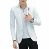 2024 Men's New Slim Fit Handsome Casual Suit Youth Solid Color Single Butt mens blazer jacket a2LE#