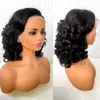 Human Hair Bouncy Wave 18"13x4 Frontal Lace Wig 12A Super Double Drawn Loose Curly 250% Density HD Glueless