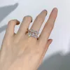 326CTTW Wszystkie pierścienie Gra Woman Blawling Diamond Wedding Połącz rocznicowy pierścionek zaręczynowy 925 Srebrny biżuteria 240313