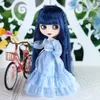 DBS DBS Blyth Doll 16 مشترك الجسم 30 سم البشرة الأبيض الشعر الأزرق مجموعة BJD لعبة الأزياء هدية 240313