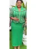 African Clothes for Women 2 PCS Sets Tops And Skirts Suits Dashiki Ankara Turkey Outfits Gown Plus Size Wedding Party Dresses 240315