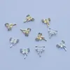 チャームWZNB 10PCSクリスタルバタフライ宝石を作る弓合金ペンダントDIYイヤリングネックレス手作りのアクセサリー