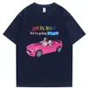 Get In Loser We're Going Insane Funny T-shirt Animal Racco Possum Meme Manga Curta Homens Mulheres Camisetas Fi Cott Camiseta T94F #