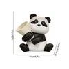 Decorative Figurines Resin Panda Tray Shape Statue Ornament Organizing For Desktop Attractive Ornaments Living Room