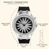 LED Quartz Watch Transparent Case Silicone Band D31368