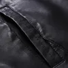 Hommes Faux Veste En Cuir Moto 8XL Vestes Pour Hommes Noir Jaqueta De Couro Masculina Outwear Mâle Pu En Cuir Hommes Manteaux Marque U1CC #