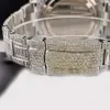 Anpassat vattentätt lyxvarumärke Män tittar på guld Moissanite armbandsur Hip Hop Iced Out Mechanical Watch