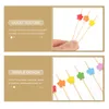 Disposable Flatware 100 Pcs Bamboo Sticks Decor Cocktail For Drinks Fancy Toothpicks Martini Stirrers Appetizers Party Fruit Colored