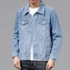 Grande casaco de primavera Denim Pure Men Coat Single-breasted Butts Spring Jacket para namoro E3fI #