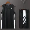 Mens baskettröja Set Double Pocket Vest Shorts Sports Suit Uniform Män tryckt DU TRÄNING STRIKT 240318