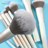 Docolor 9Pcs Eyeshadow Foundation Makeup Brush Women Cosmetic Powder Face Blush Blending Beauty Make Up Beauty Tool With Bag 240314