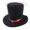 Berretti Mago Cappello a cilindro Nero Eseguito Carnevale Nightclub Bowler Jazz Stage T8NB