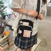 Shoulder Bags Korean Casual Nylon Small Square Bag Multi Functional Messenger Mobile Phone Fashion Harajuku Student Bolsas