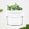 Bouteilles de rangement avec minuterie ronde, boîte de conservation de la fraîcheur pour réfrigérateur, boîte de fruits et légumes pour la cuisine, pot organisateur de collations transparent et scellable