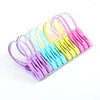 Köpek Giyim 12 PCS Plastik Clothespins Taşınabilir Hook Çamaşır Klipsleri Sutu Çorap Askı Anti Rüzgar 12 PCS/Set Aksesuarları Uygun