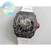 디자이너 럭셔리 RM 손목 시계 Mens Mechanics Watch 남자 손목이 탁월한 우수한 품질의 Eble Carbon Fiber Case