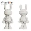 Trendy Decorations 35cm Rabbit Figurine Statue Cartoon Ornaments Sculpture Desktop Cute Home Interior Decor Bedroom Gift Boy 240323