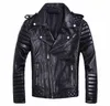 Gratis fartyg.Cool Motor Rider Real Leather Jacket. Kvalitet Slim Fit Soft Sheepskin Coat.Plus Size.fi Man.Street Tyg D3XN#
