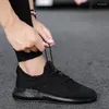 Прогулочная обувь, лето 2024, мужские кроссовки из парусины, корейская версия тренда, черные самурайские дышащие кроссовки
