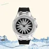 LED Quartz Watch Transparent Case Silicone Band D31368