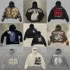 Herrtröjor harajuku mode vintage skalle tryck gotiska tröjor y2k par streetwear hoodie