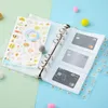 Daisy Notebook Binder Budget Planner Organizer 6 Ring Cover 8 fickor och 10 stycken kostnadsark