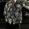 Camicie casual da uomo INCERUN Camicia hawaiana da uomo Stampa risvolto Manica corta Abbigliamento con bottoni Streetwear 2024 Camicie moda estiva S-5XL