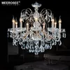 MEEROSEE Lustre Moderno Cristais de Luz S Ouro Pingente Lâmpada Suspensa Lamparas UL Luster Luminária Interior Luminárias Suspensão Foyer Sala de Estar