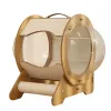 Scratchers Round Capsule Cat Cage No Dead Angle Two Sides Portable Grab Plate Cat Nest Spaceship Wooden Cats Furniture Luxury Cat Bed