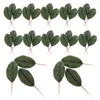 Kwiaty dekoracyjne 30 szt. Sztuczne liście magnolii Fałszywe ozdoby do rzemiosła jedwabne zielone wieniec kwiatowy