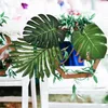 Декоративные цветы, 40 шт., большие банкетные искусственные листья, искусственная пальмовая шелковая ткань, украшения для тропической вечеринки