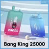 Bang 25000 Bang King 25000 Nicotina resistenza 5% 3% 2% 0% Capacità di pod 23 ml Batteria da 650 mAh Type-C bobina di tipo Crazvapes 25000 sbuffi