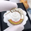 Nouvelles boucles d'oreilles de créateur diamants colorés boucles d'oreilles rondes pour femmes boucle d'oreille anneaux de luxe marque bijoux cadeau