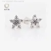 Designer Pandoras Earrings Pan Family Bracelet S925 Silver Snowflake Ring Earrings Necklace Set Jewelry Set Four Piece Gift Set