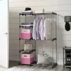 Storage Boxes Wire Shelf Closet Organizer 2-Tier Easy To Assemble