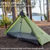 Tendas e abrigos 2021 Nova versão 230cm 3F UL Gear Lanshan 1 Ultralight Camping 3/4 Temporada 15D Silnylon Rodless Tent24327