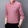 Herrskjorta LG Sleeve Korean Versi Slim Fit Embroidery Shirt Slim Fit Fi Youth Popular Style Y4Y9#