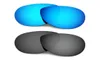 Lunettes de soleil HKUCO verres de remplacement polarisés pour commentaires bleu noir 2 paires9203122