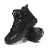 Обувь для фитнеса, мужские спортивные ботинки для походов на открытом воздухе, модные горные черные повседневные кроссовки для скалолазания, резиновая обувь, зимняя непромокаемая обувь