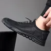 Sapatos casuais s homens sapato de couro ao ar livre confortável de alta qualidade moda macio clássico antiderrapante apartamentos conforto tendência mocassins